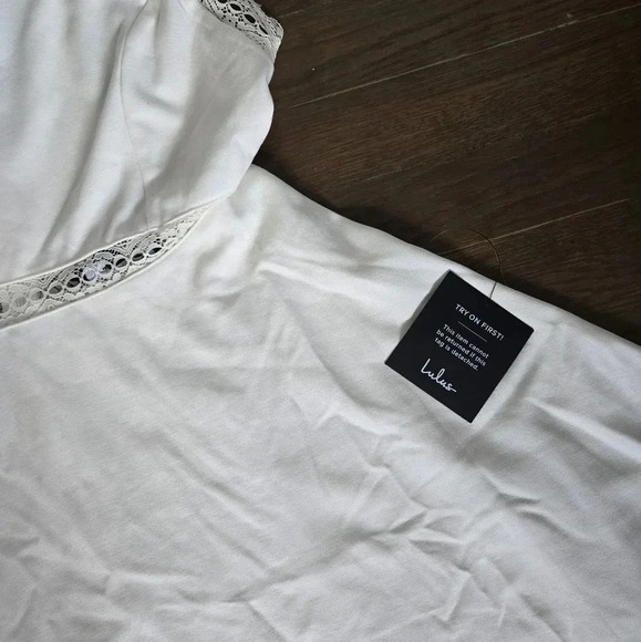 NWT Lulus Reach Out My Hand White Lace Skater Dress size small - Picture 4 of 12